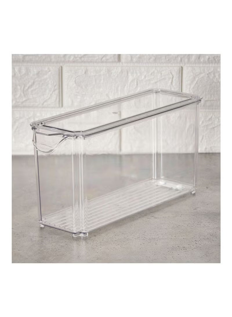 Kitchen and Fridge Organizer with Lid Clear 14 x 30cm - Image 4